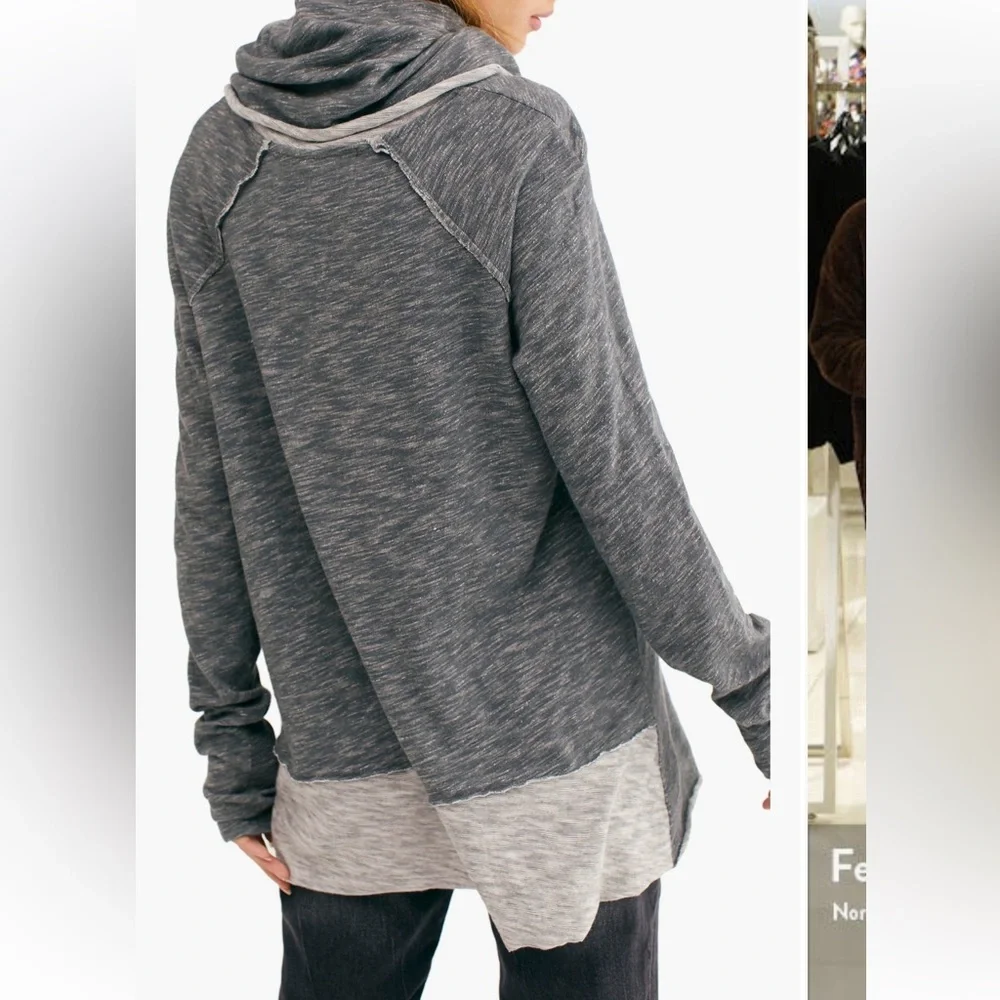 Free People Cowl Neck Long Sleeve - Picture 2 of 4